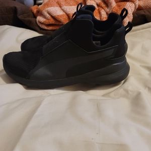 Puma Rebel Mid all black Womens Trainers size 11